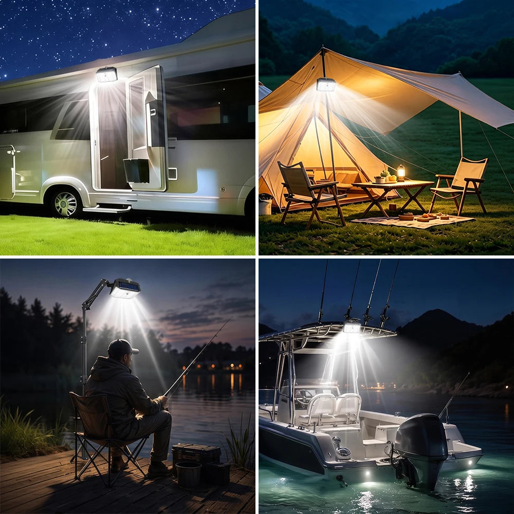 Magnetic Solar Lights Outdoor 268LED Motion Sensor Lights IP65 Waterproof Magnetic Outdoor Camping Lighting For Step Porch Zpaxo