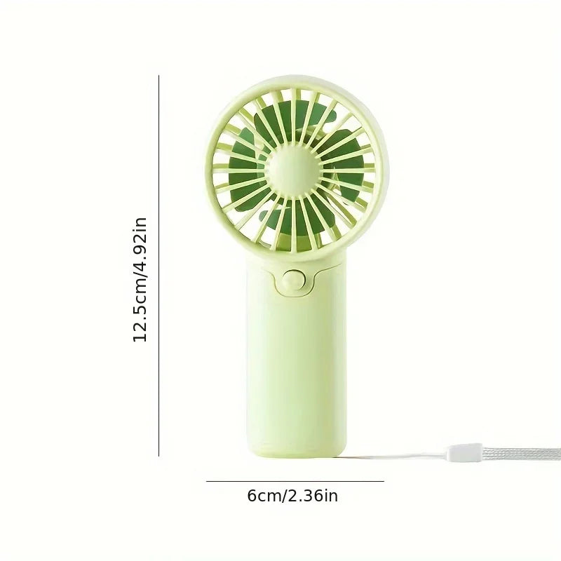 Protable Mini Fan Convenient Creative Small Handheld Pocket Hand-held Zpaxo Green