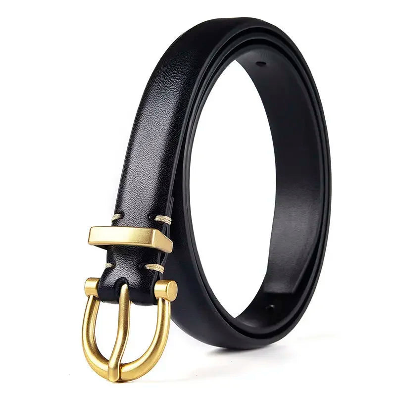 Luxury Designer Women Belt Leather Female Fashion Metal Buckle