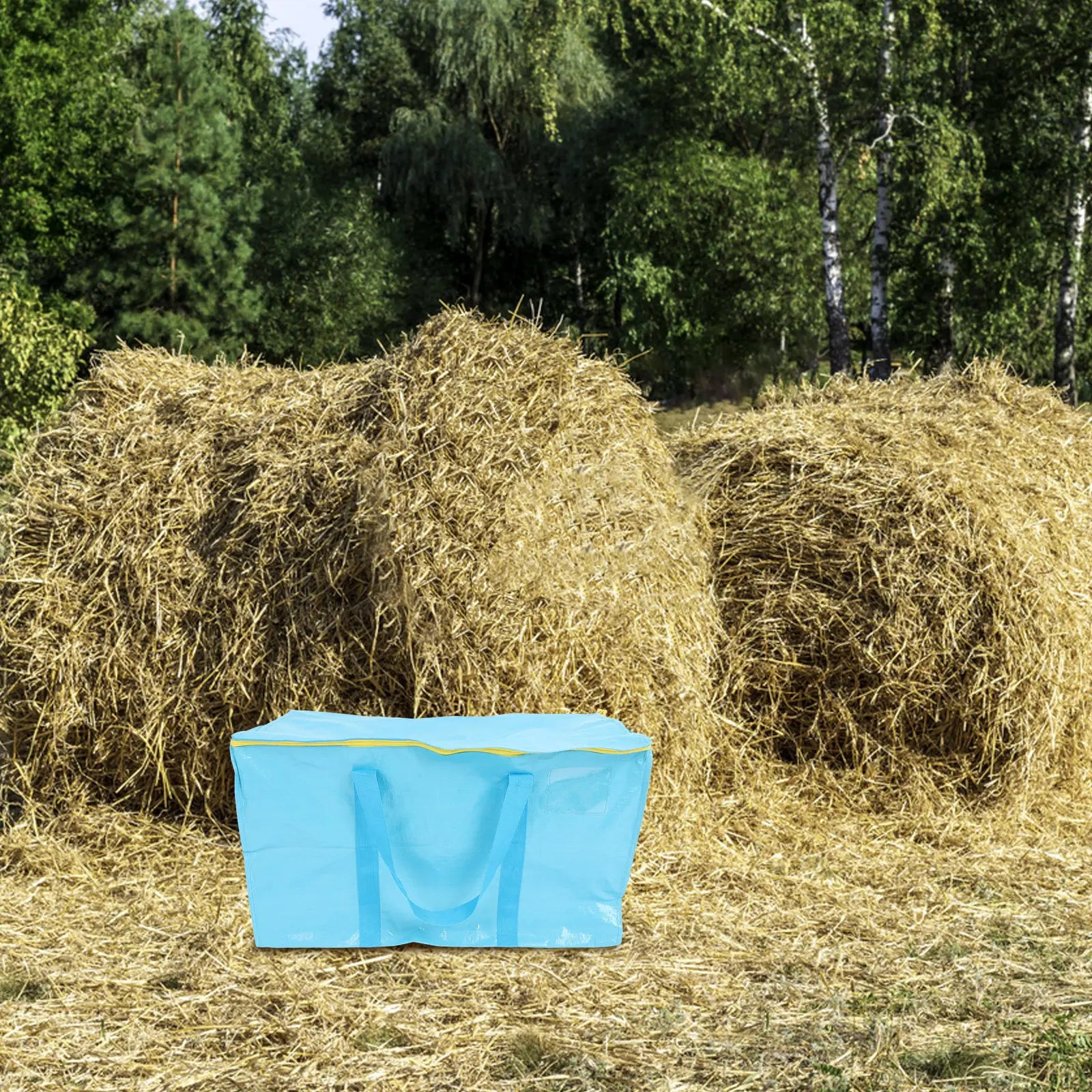 Large Hay Storage Bag Heavy Duty Pe Woven Material Freshness