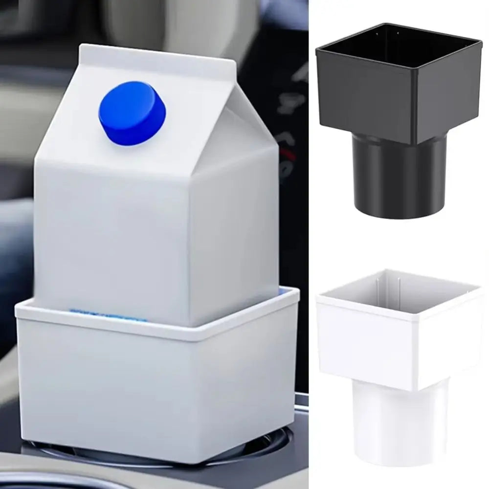 PP Plastic Car Storage Box 11.8cm X 6.5cm Multi-Functional Console Pocket Milk Storage Square Design Seat Pocket Organizer Zpaxo
