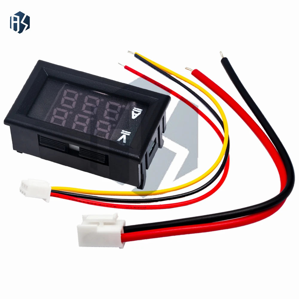 0.28" Red/Blue Dual LED Digital Meter (1PCS): DC 0-100V 10A Voltmeter-Ammeter Panel – For DC Voltage & Current Measurement Zpaxo