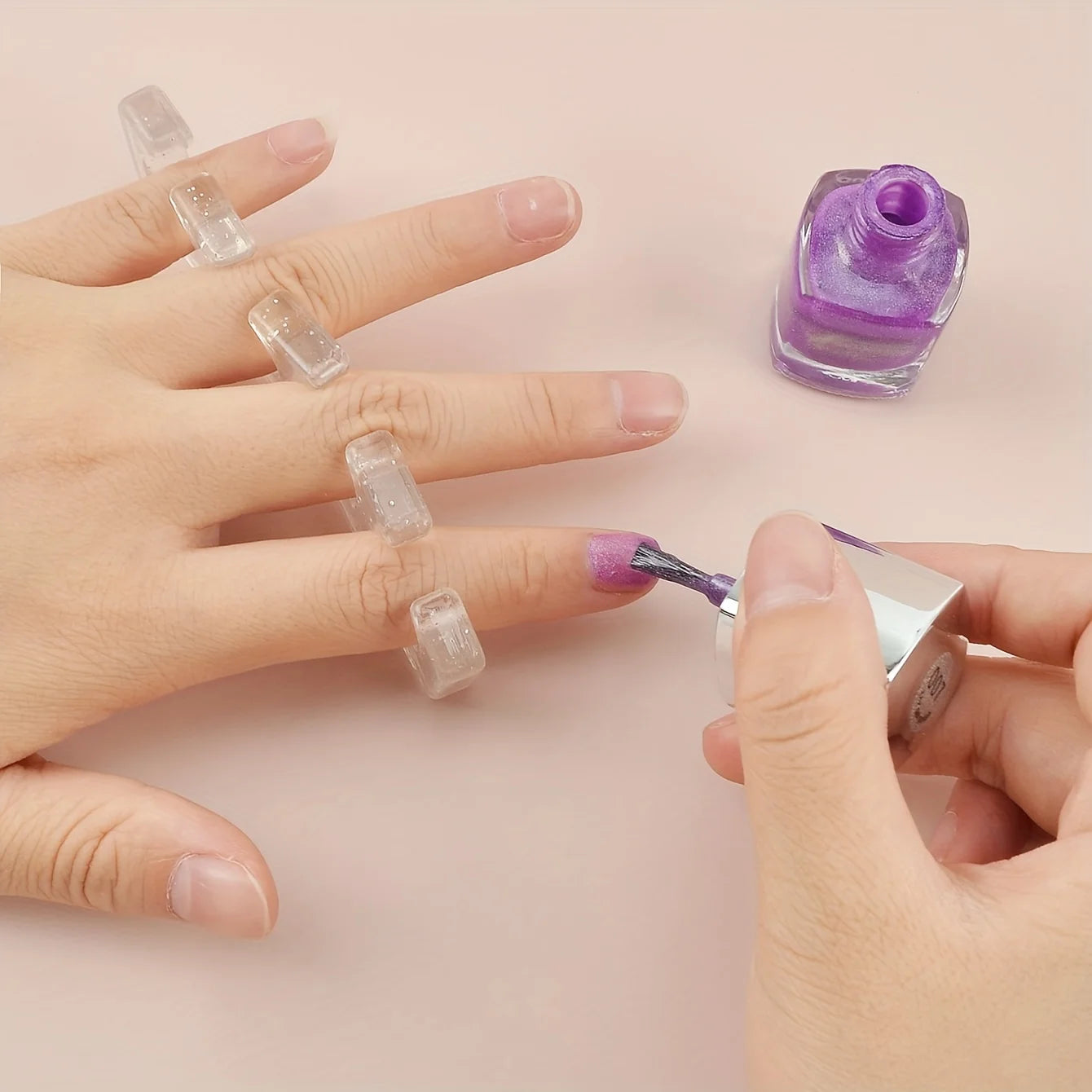 2pcs=1 Pair Soft Silicone Nail Dividers for Foot Comfort Support - Transparent Toe & Finger Splitters with C-Shaped Cutouts, Odo Zpaxo