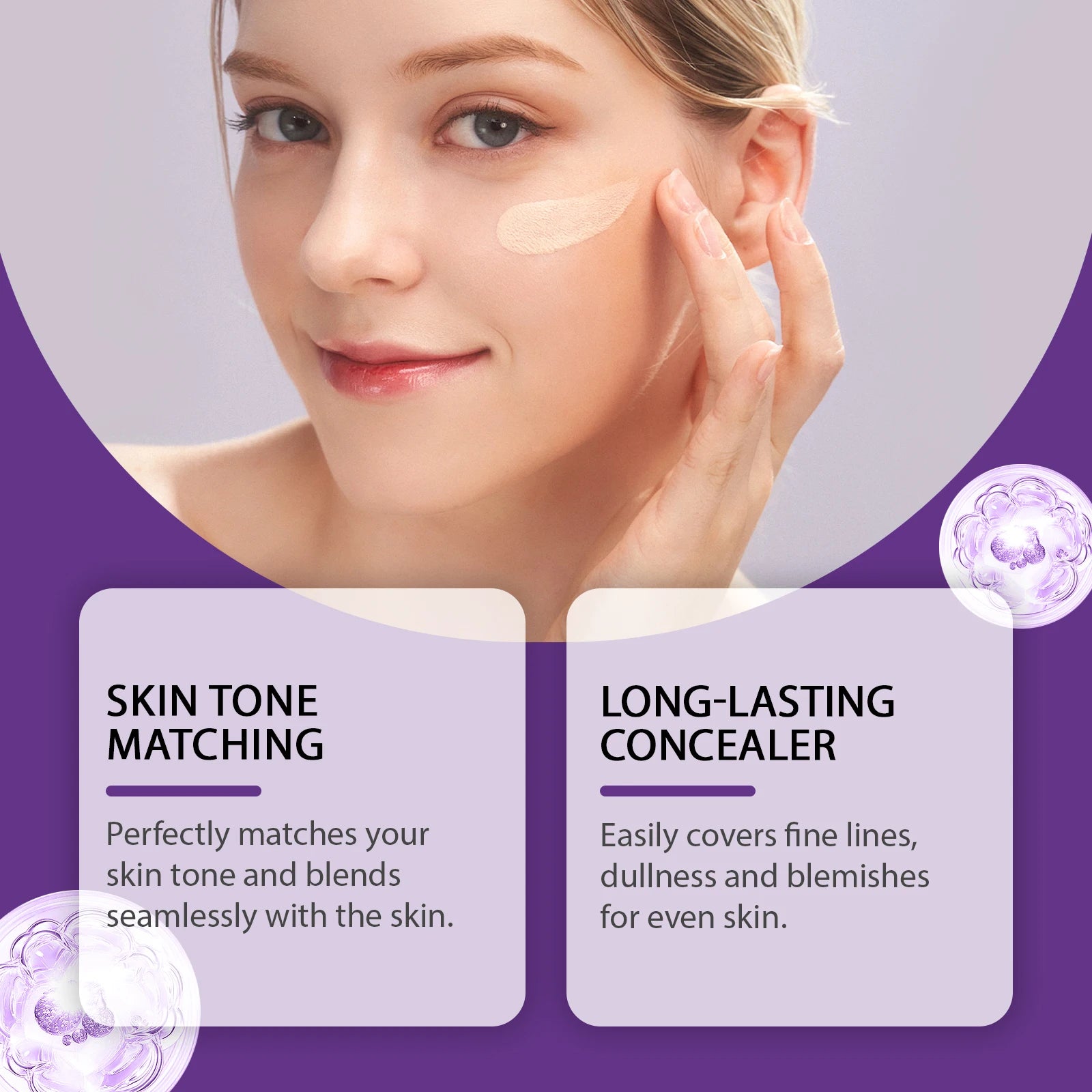 Concealer Improve Skin Elasticity Brighten Complexion Not Easy Remove Makeup Moisturizing Liquid Lightweight Dark Circle Blemish Zpaxo