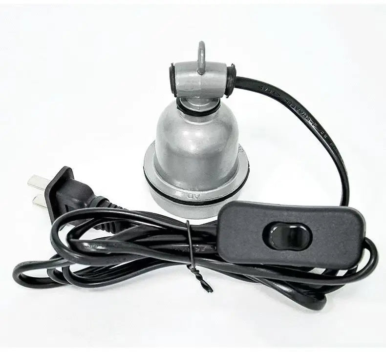 E27 Pet Reptile Heating Lamp Holder Power Cord Control Switch Piglet Zpaxo holder with socket