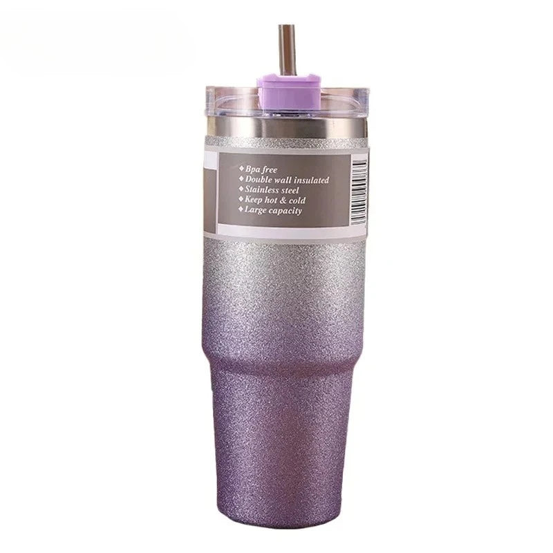 304 Diamond-painted Stainless Steel Cup Gradient Car Insulation Cold Zpaxo