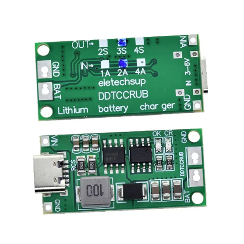 2 strings, 3 strings, 4 strings lithium-ion battery charger, battery protection board, TypeC USB boost charging board, DC3-5V Zpaxo