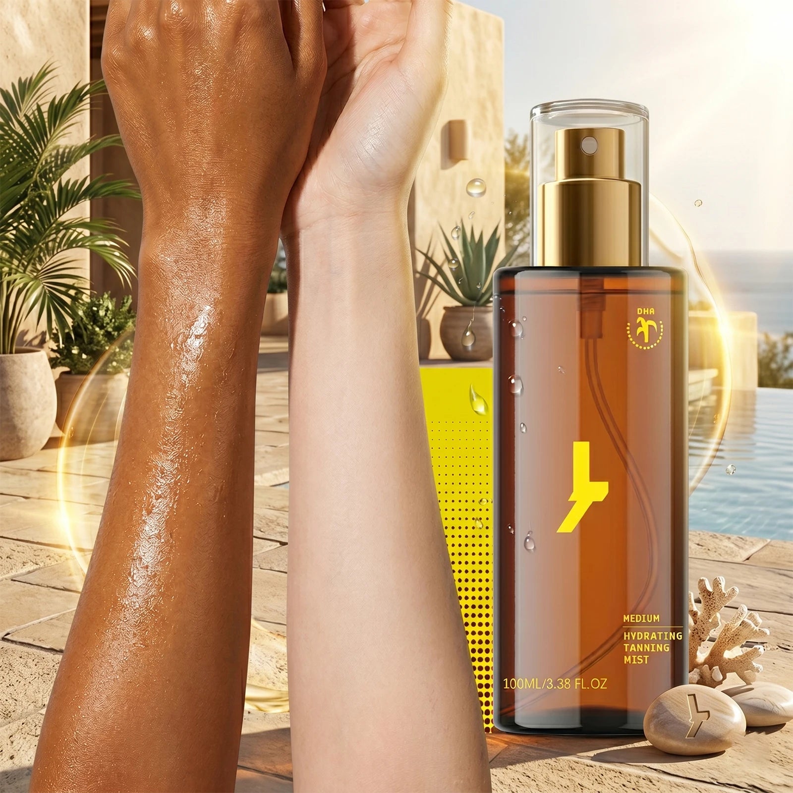 Self Tanning Mist Hydration Lock Moisturizing Without Greasiness Sunless Tanning Mist Instant Bronzer Natural Glow Self Tanner Zpaxo