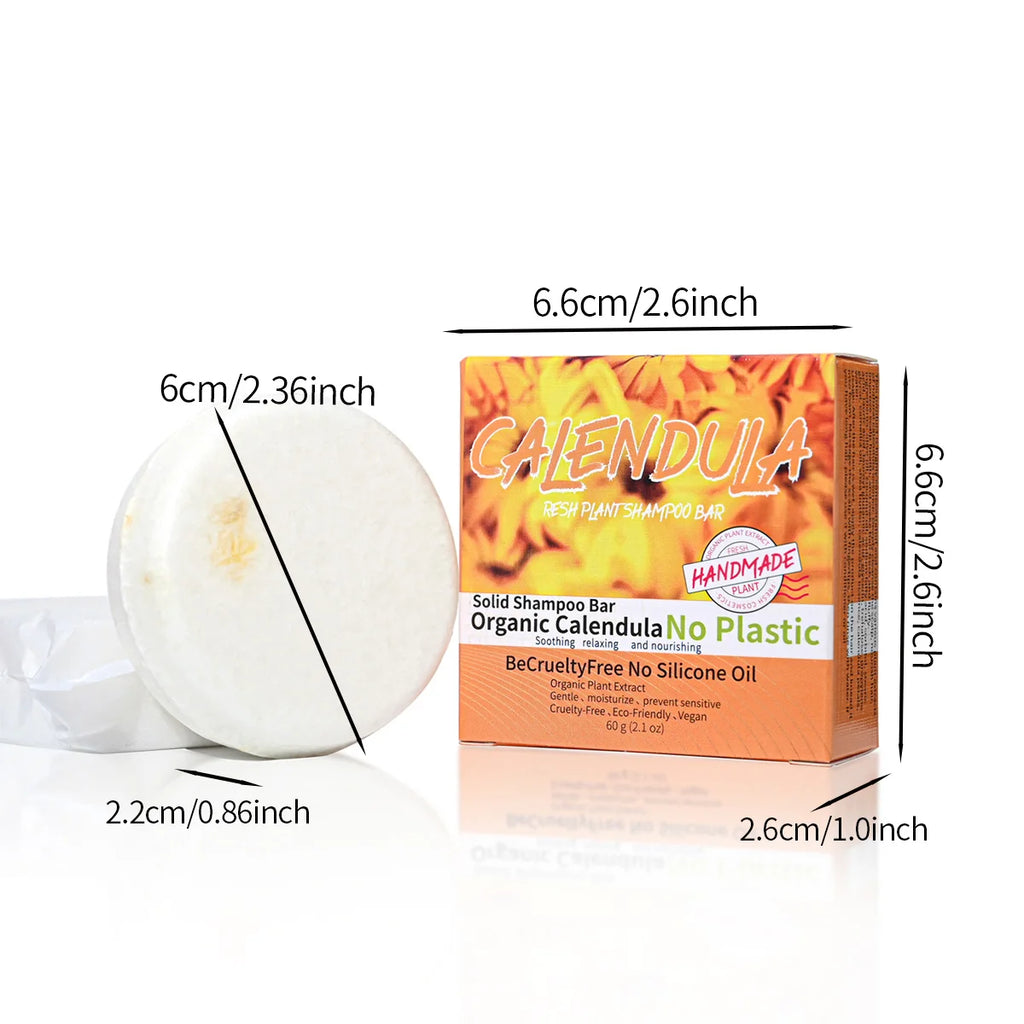 Calendula Essential Oil Shampoo Soap – Oil Control & Moisture Handmade Shampoo Bar Zpaxo