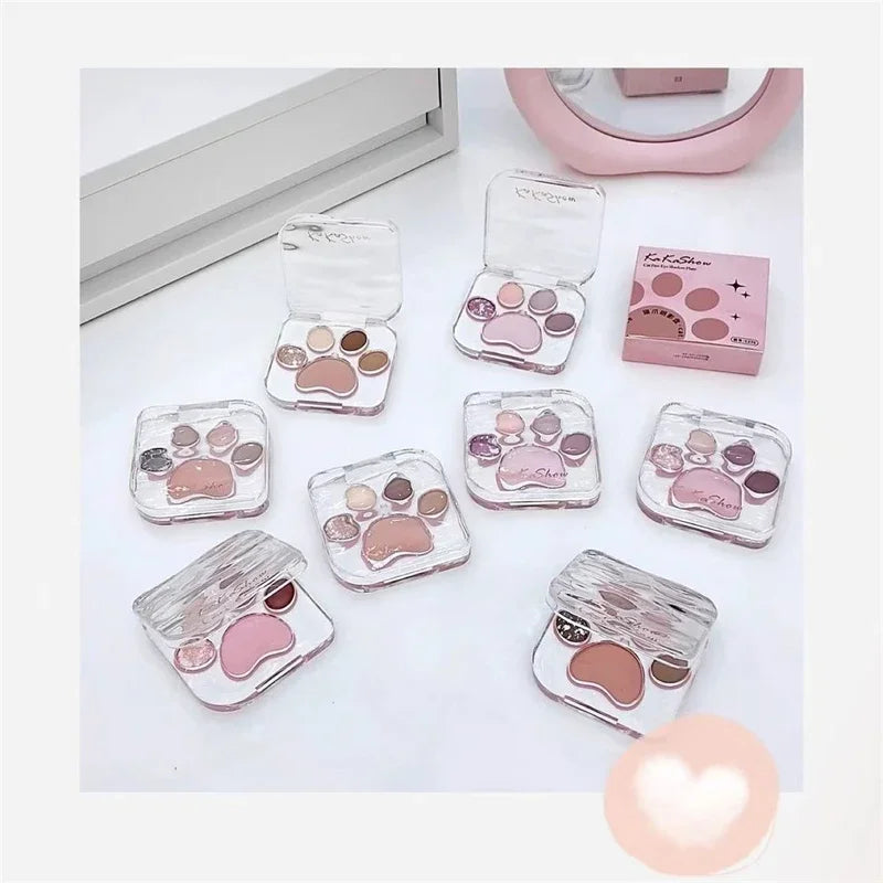 Cute Natural Eye Shadow Palette Glitter Eyeshadow Blusher Long Zpaxo