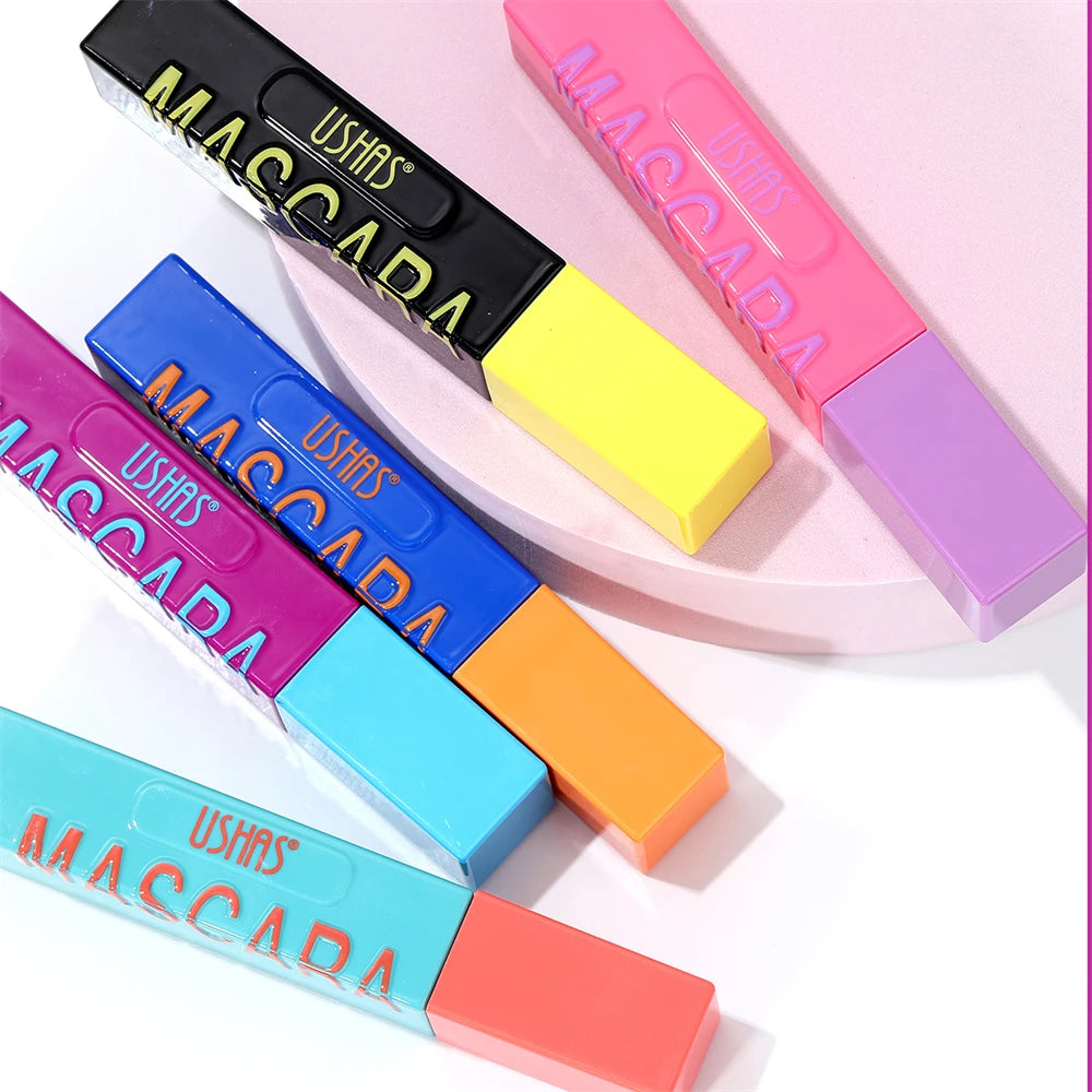 6D Color Mascara for Long Thick Lash Smudge-Proof Non-Clumping Natural & Dramatic Look Water-Resistant Makeup Eyelash Extension Zpaxo