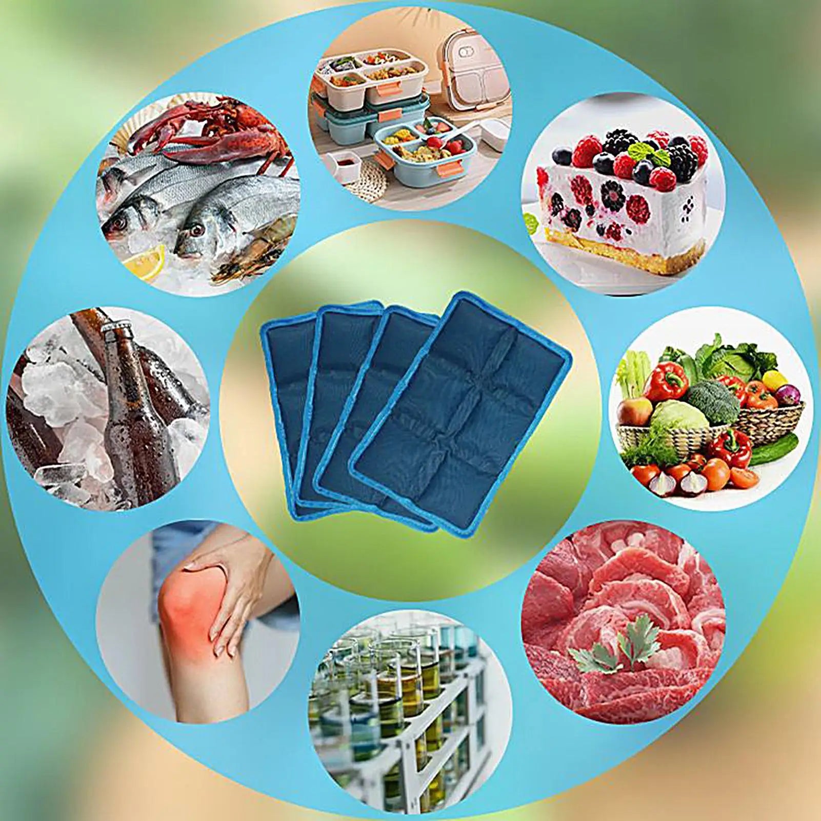 Ice Packs Lunch Box Long-lasting Cold Gel Bag Lightweight Picnic