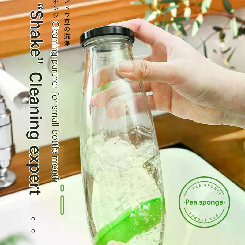 Cleaning Beans Sponge Internal Durable Shaped Bottle Magic Cleaner Zpaxo