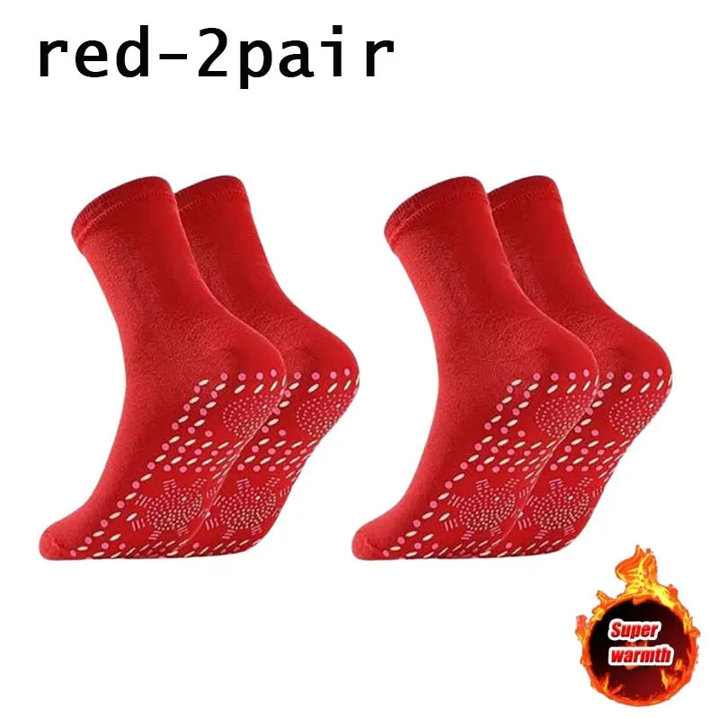 Self-Heating Tourmaline Magnetic Thermal Socks – Unisex