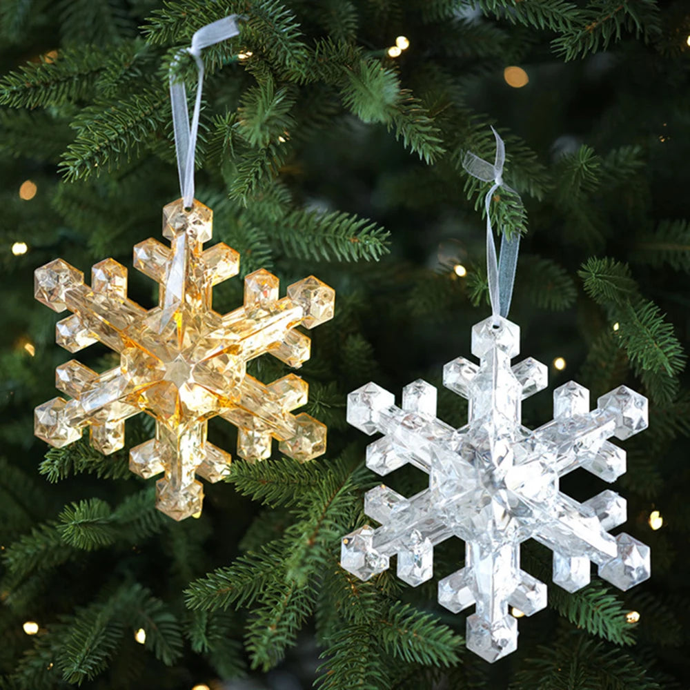 Translucent Snowflake Pendant – Christmas Tree Ornament Charm
