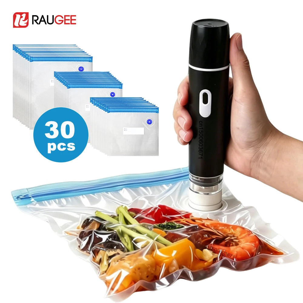 Electric Vacuum Sealer Pump Rechargeable Air Automatic Sealing