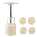 Mooncake Mold Set | Hand-Press DIY Moon Cake Stamp Moulds Mooncake Mold Set Zpaxo 4pcs