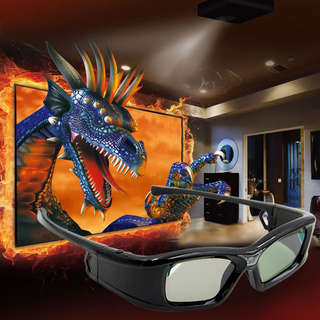 GL410 3D Glasses Spectacles for Projector Full HD Active DLP Link for Optama Acer BenQ ViewSonic Sharp Dell DLP Link Projectors Zpaxo