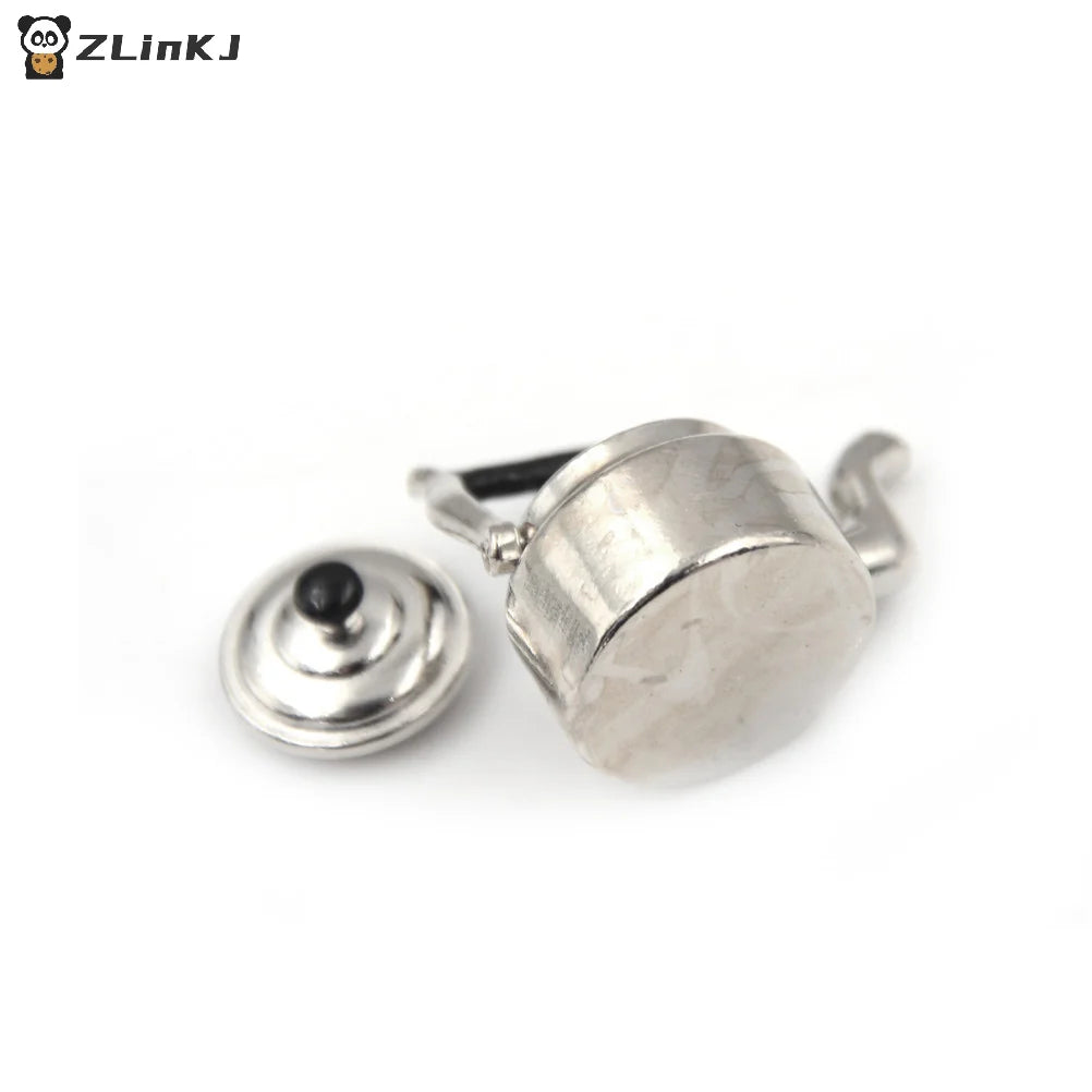 ▶1PCS 1:12 Miniature Teapot Tea Kettle Dollhouse Kitchen Food Accessories Dolls House Kitchen Furniture Teapot Zpaxo