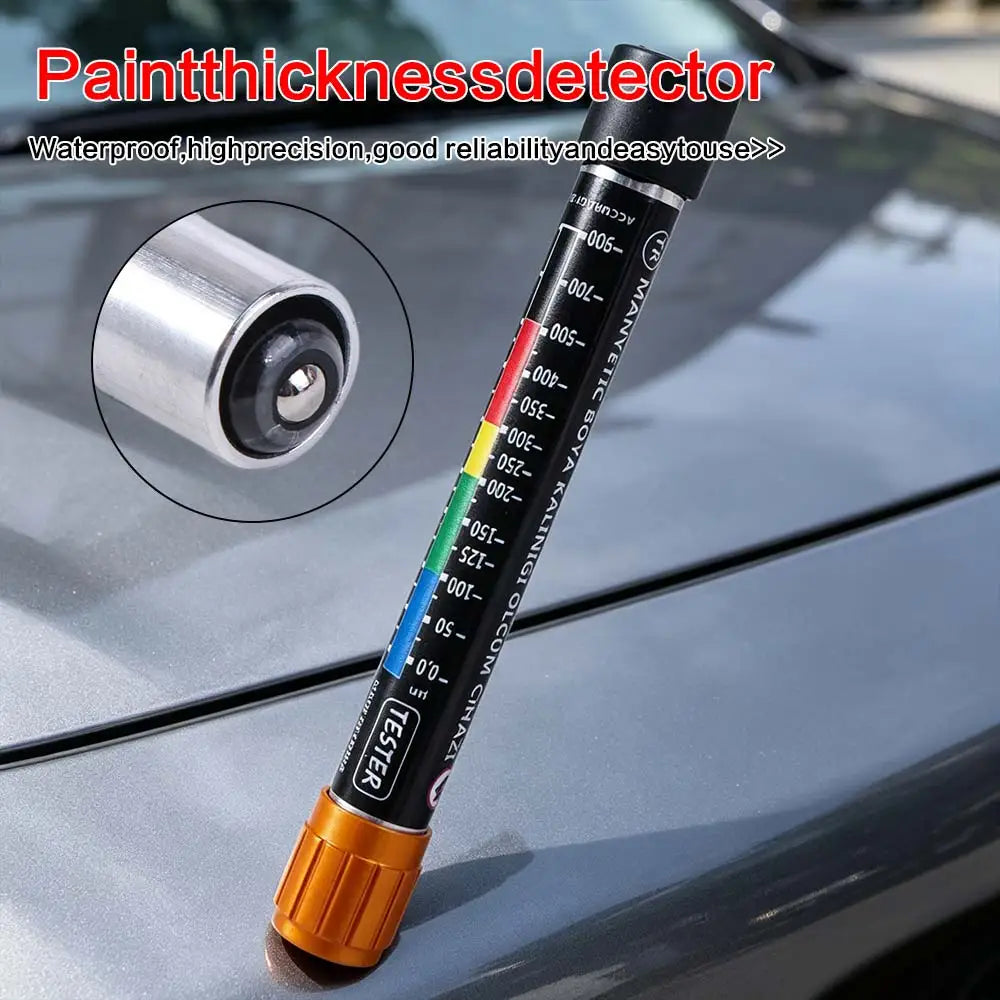 Plastic Car Paint Thickness Tester Pen Scale Indicator with Magnetic Tip Car Paint Coating Tester Meter Portable Zpaxo