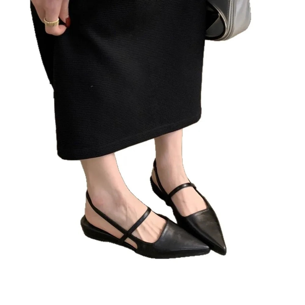 Women Sandals Shoes Pointed Toe 2025 Spring Fashion Shallow Footwear