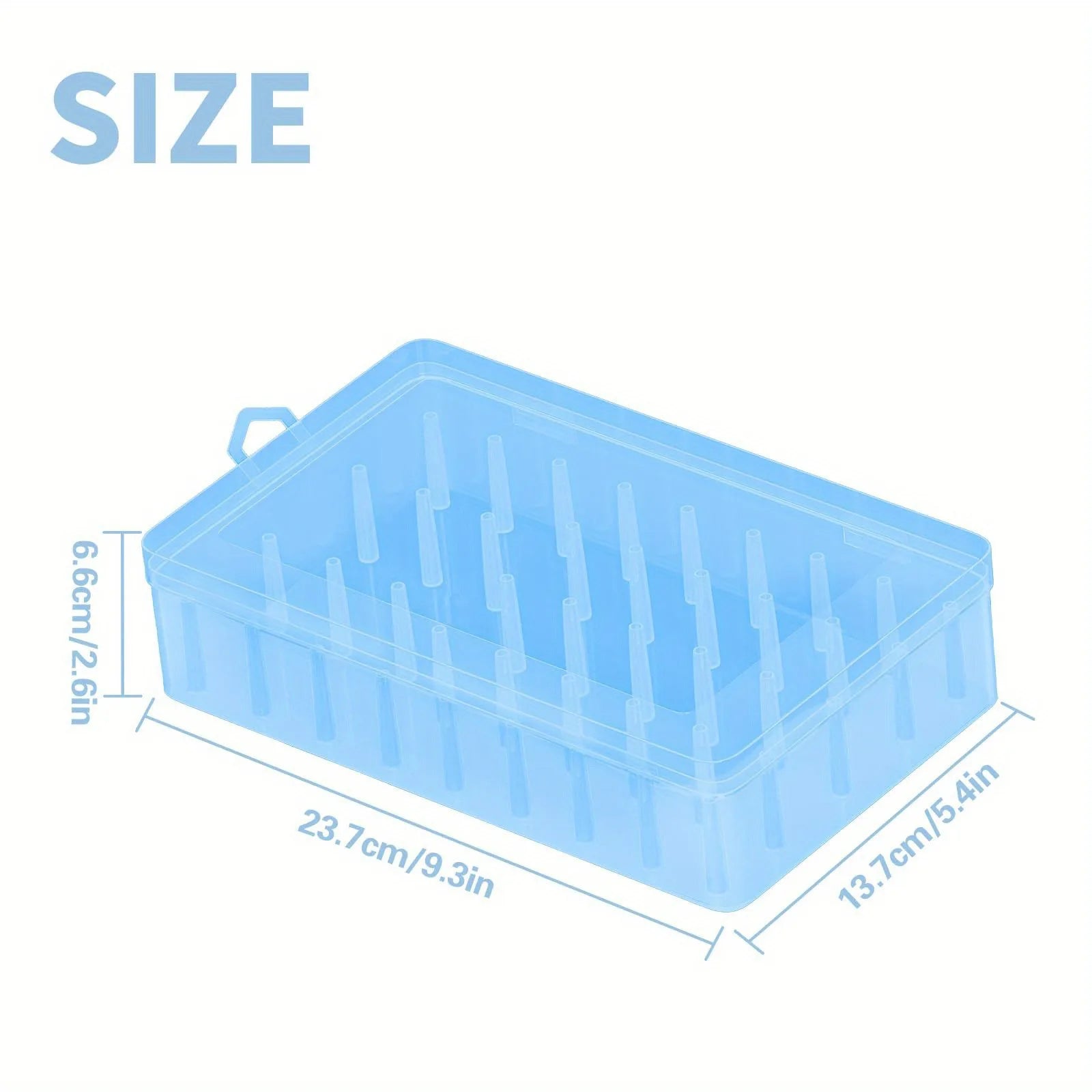 42-Spool Thread Storage Box – Lockable Portable Organizer Thread Storage Box Zpaxo blue