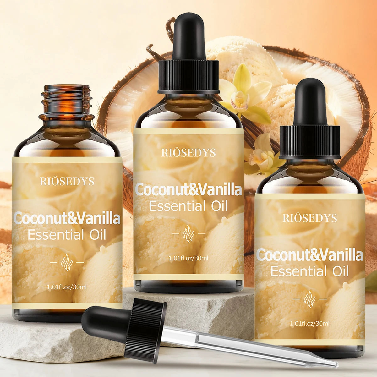 COCONUT&VANILLA Essential Oil Natural Fragrance Suitable Body Massage Zpaxo