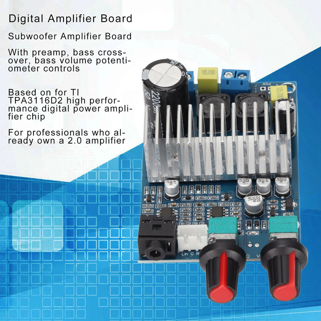 Digital Power Amplifier Board 100W Bass Output Subwoofer Amp Module