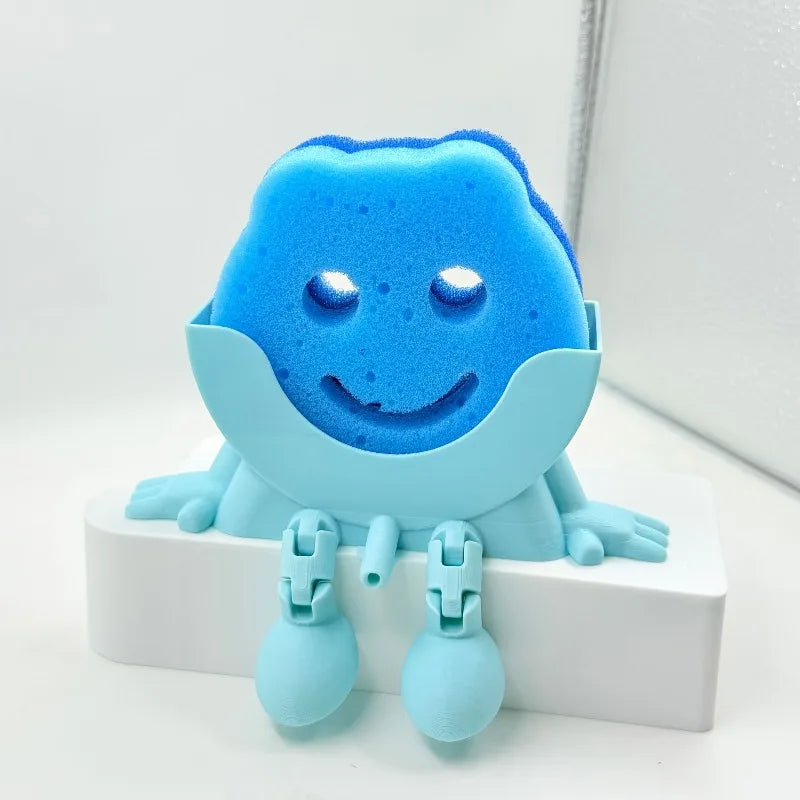 2026 Creative Smiley Face Sponge Holder 3D Printed Drainage Holes