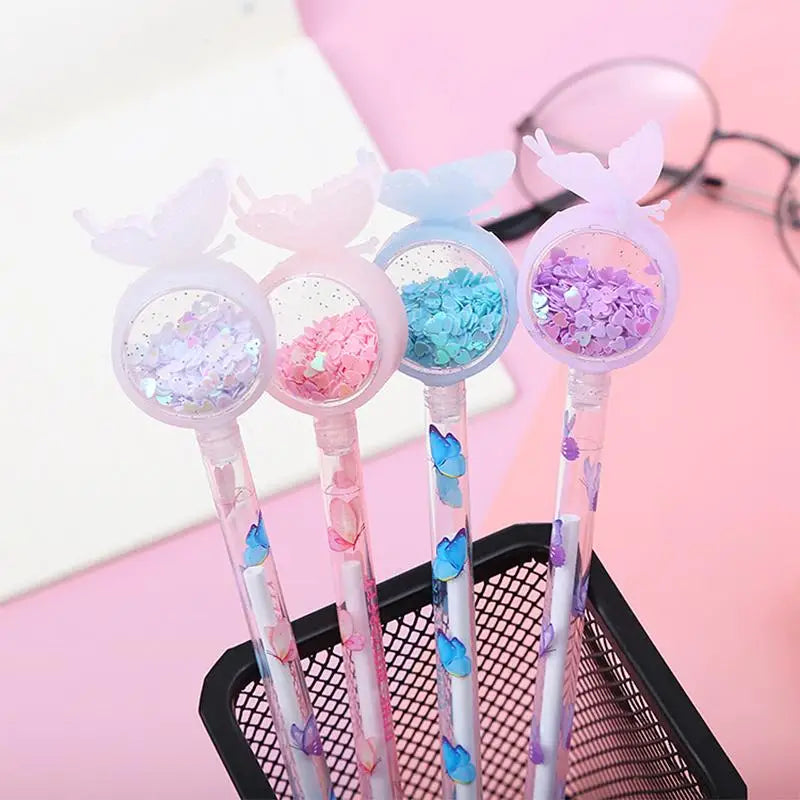 Sequin Butterfly Gel Pen – Cute Cartoon Student Writing Pen