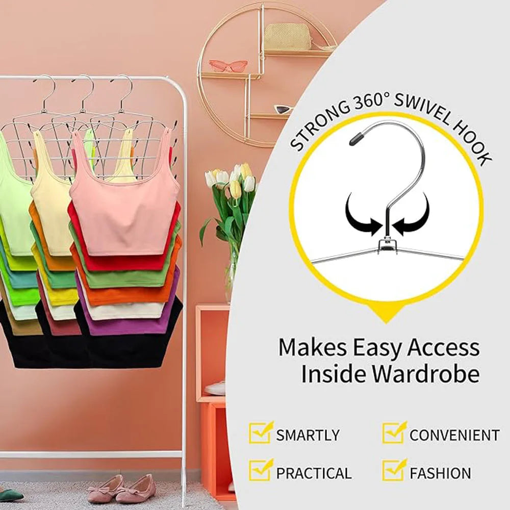 Clothes hanger1/2/3 Pack Multi-Layer Underwear Folding Hanger Sling Bra Storage Trouser Racks Do Not Leave Traces Of Multi-Funct Zpaxo