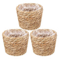 Basket Planter 3 Pieces Leak-Proof with Waterproof Lining Outdoor Basket Planter for Patio Porch Front Porch Outdoor Display Zpaxo China Mainland 3pcs