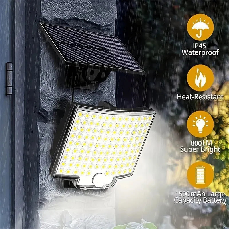 Solar Light 106LED Outdoor Courtyard Remote Control Split Body Human