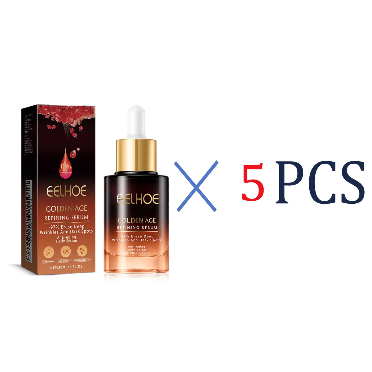 Golden Age Anti Aging Serum 30ml Wrinkle Reduction Face Serum With Pca Sodium Hydrating Firming Moisturizing Skin Care Essence Zpaxo 5 Pcs