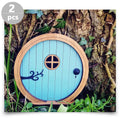 2Pcs Wooden Fairy Door Miniature Decor Fine Workmanship Lifelike Appearance Indoor Outdoor Mini Garden Accessory Gift Idea