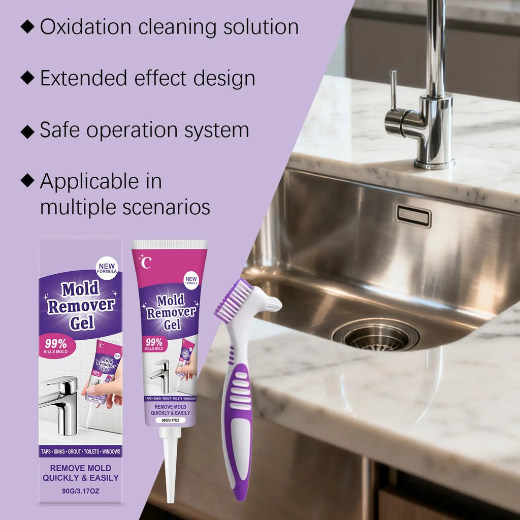 Tile Cleaner Gel Multi Purpose Grout Stain Remover Brush Restore