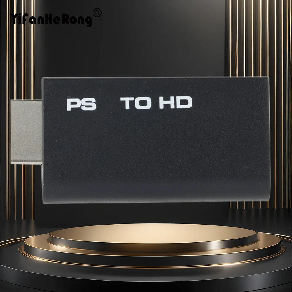 Audio Video Converter for PS2 to HDMI-compatible Adapter 480i/480p/576i for PS2 Display Modes All with 3.5mm Audio Output Zpaxo