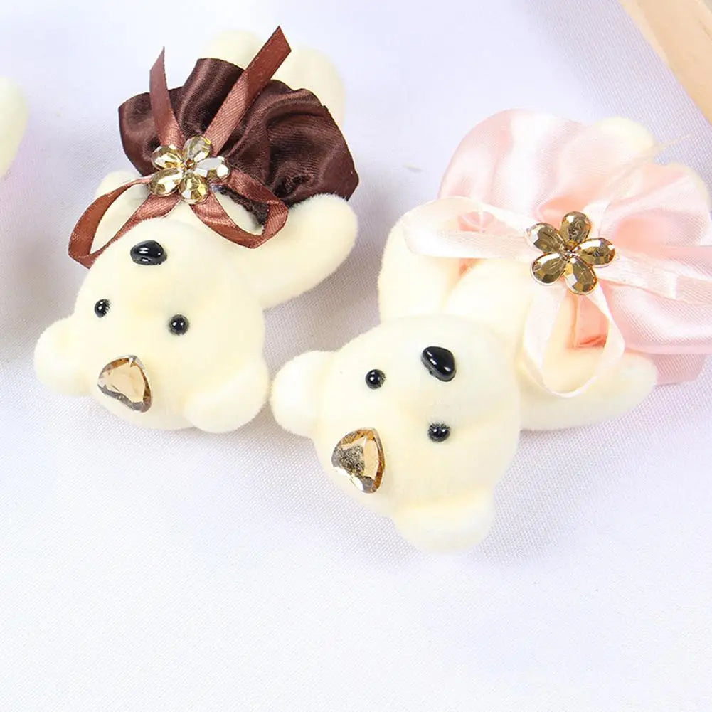 10Pcs/Lot Soft Stuffed Bear Plush Toys Mini Teddy Bear Dolls Toy Mini Bear Flower Bouquet Dolls DIY Flower Gifts Pendant Zpaxo