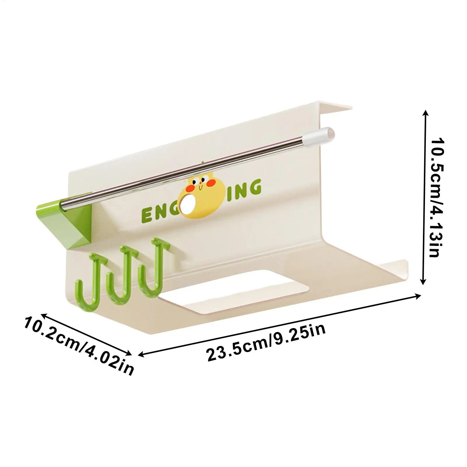 Wall Mounted Tissue Box Holder Paper Rack Hook No Drill Toilet Napkin