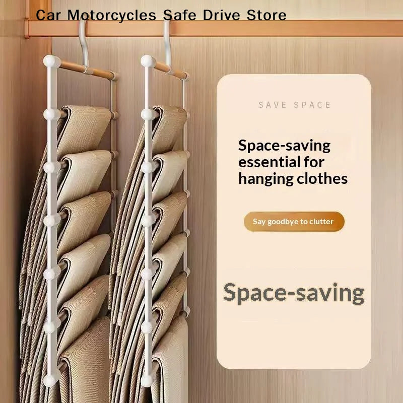 1 Multi-layer Pants Hanger Space Saving Closet Organizer Foldable