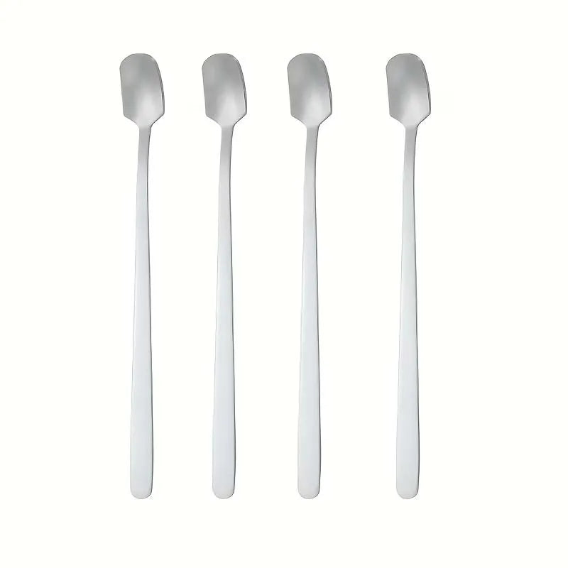 1PCS Stainless Steel Long Handle Ice Spoon Tableware For Candle Stirring Spoon , Stainless Steel Spoon for Candle Making Zpaxo