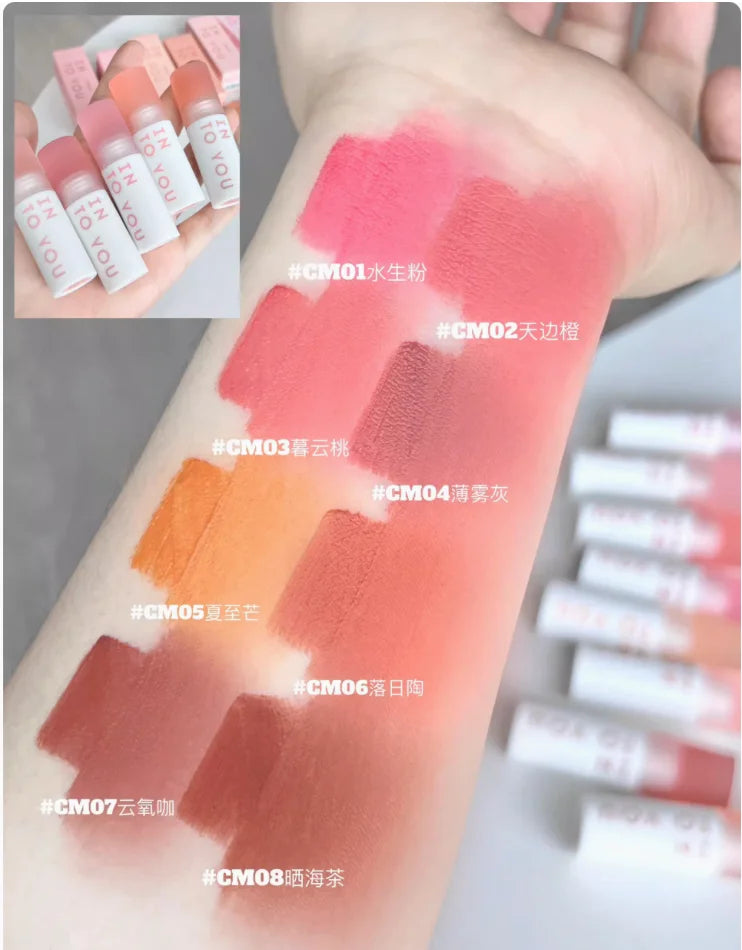 Into You Cloudy Lip Tint Air Mud Bare Matte Lipstick Intoyou Zpaxo