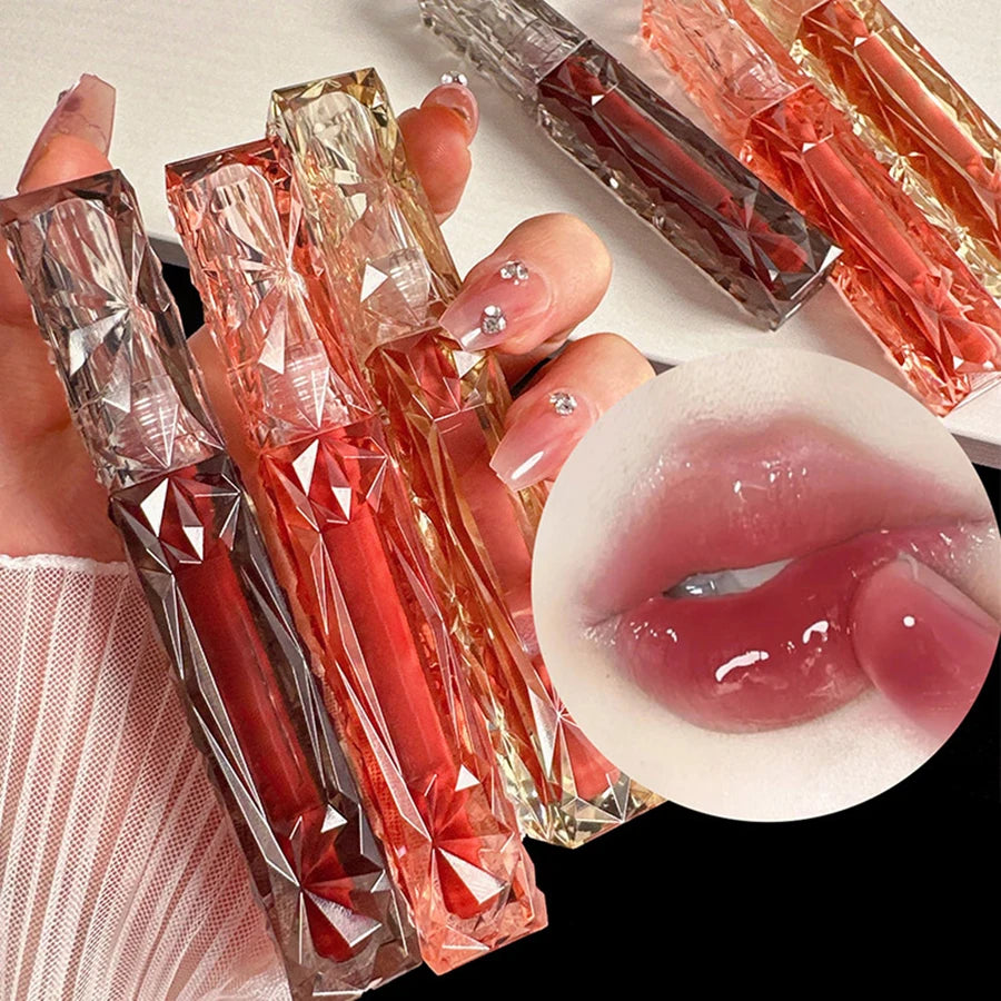 Lip Gloss Long-lasting Moisturizing Easy Halo-dyeing Waterproof Mirror Water Glass Lip Gloss Transparent Color Cosmetics Zpaxo