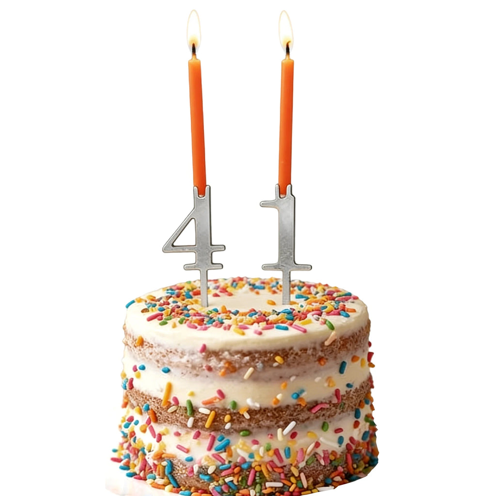 0-9 Reusable Number Birthday Candle Holder Cake Topper Decorations