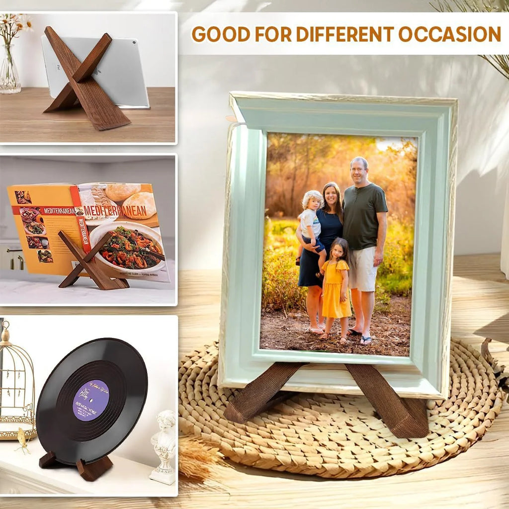 Multipurpose Wooden Cookbook Stand Flat Stand Base Kitchen Cookbook Stand Reading Stand Wooden Record Stand Resding Stand Zpaxo