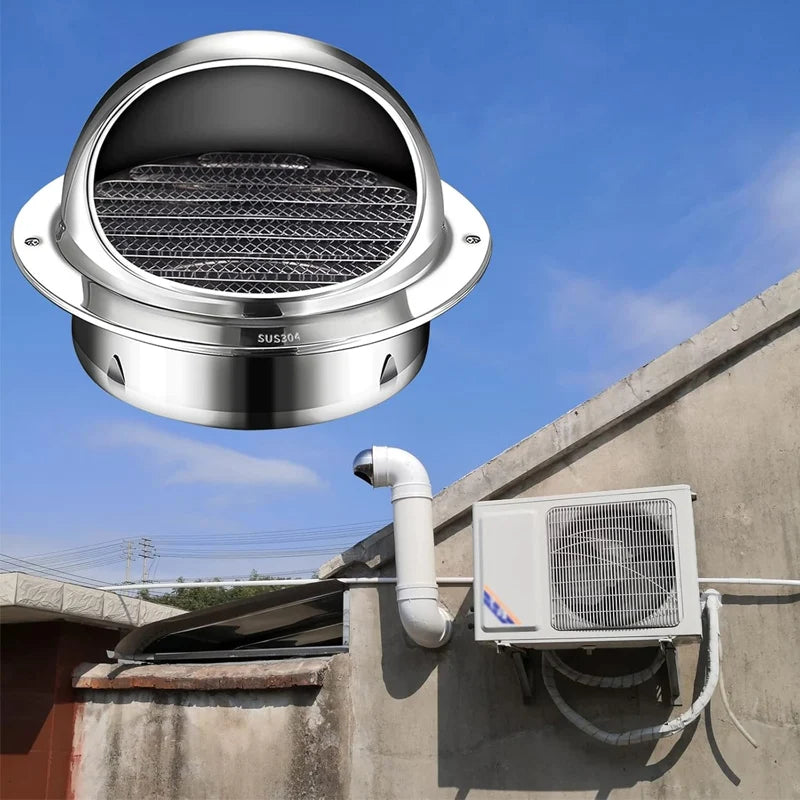 304 Stainless Steel Air Vent Round Wall Outlet Cover Ventilating Fan