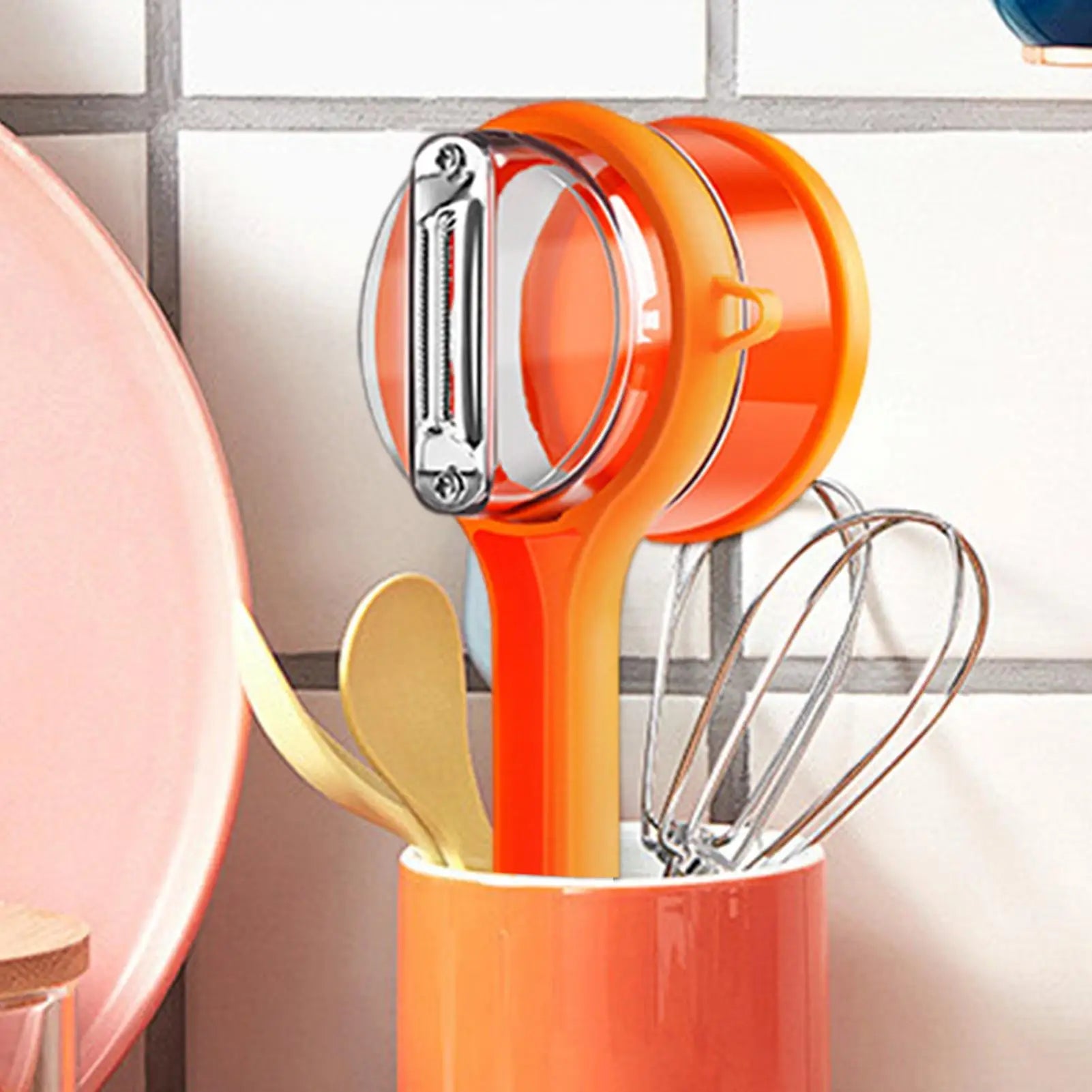 Fruit Vegetable Peeler Container 2-in-1 Stainless Steel Peeling Knife