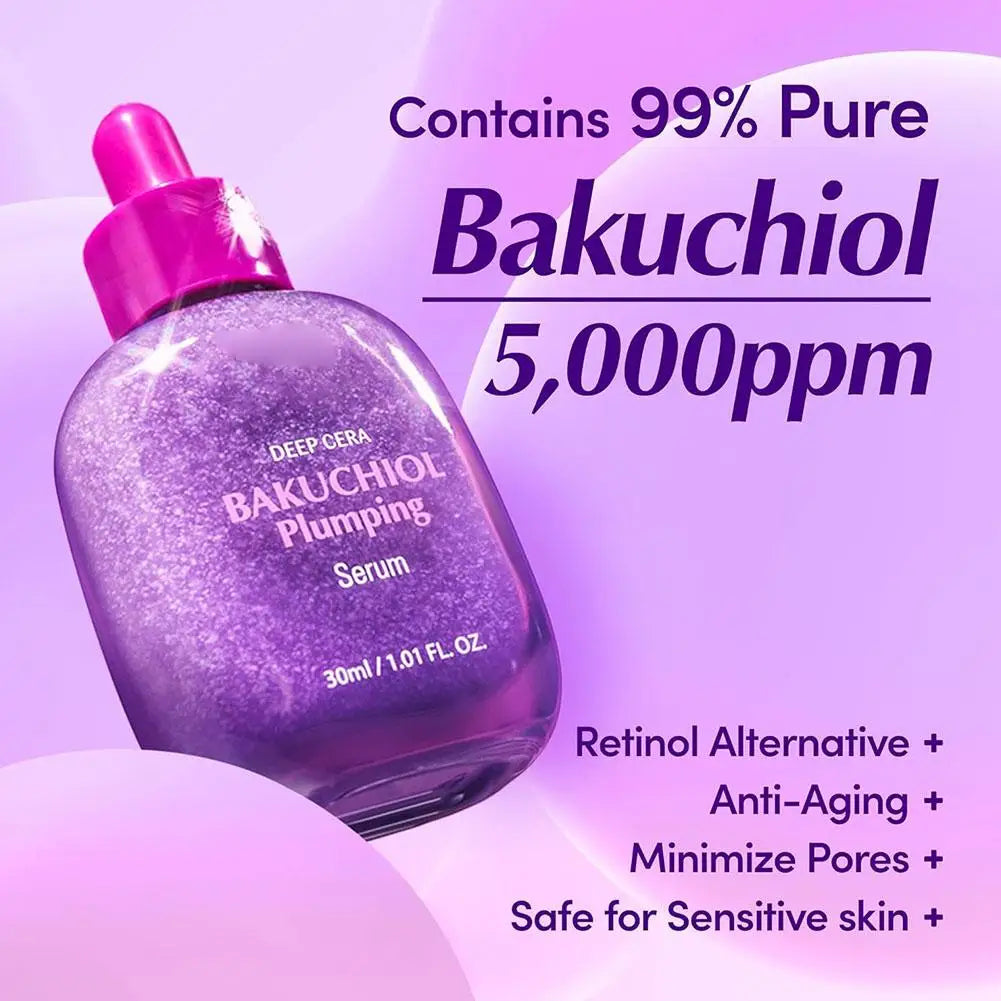 Bakuchiol Plumping Serum with Ceramide & Peptides 30ml | EQQUALBERRY Facial Serum Zpaxo