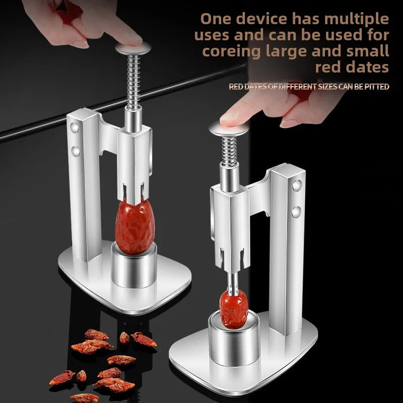 2025 New 304 Stainless Steel Oil Orange Corer Multi-purpose Press Type Cherry Corer Household Labor-saving Jujube Core Remover Zpaxo
