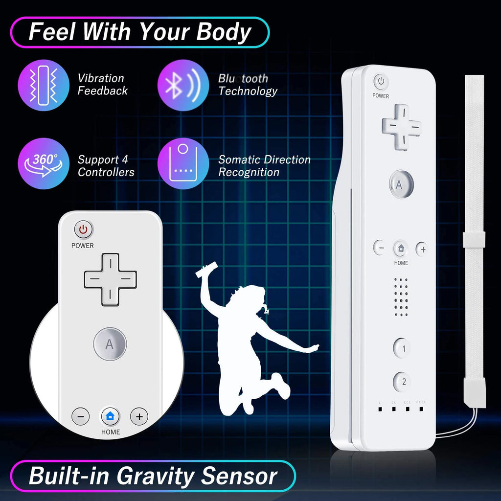 2 In 1 Wireless Remote Gamepad Silicone Case Included For Nintendo Wii/Wii U Optional Motion Plus Family Gaming Accessories Tool Zpaxo